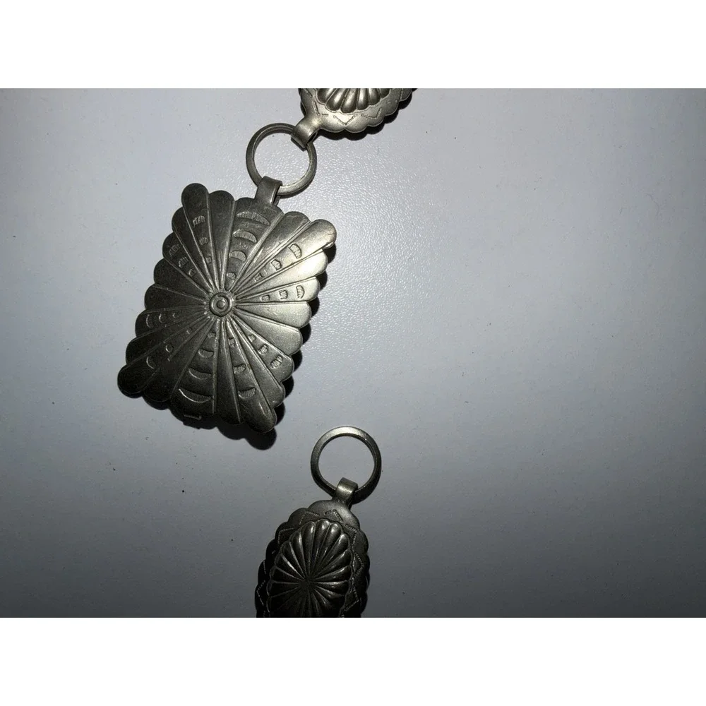 Vintage Navajo Belt Concho Western Silver‎ Tone 31